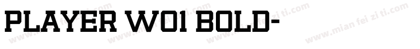 player w01 bold字体转换